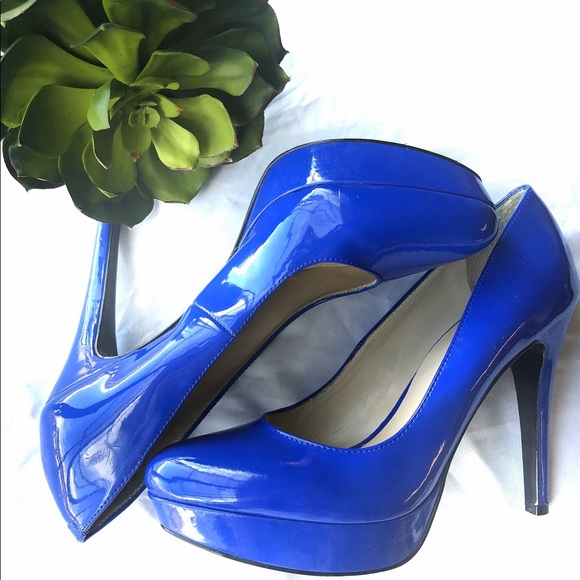 Nine West Heels Bright Blue Size 7 - Picture 4 of 6